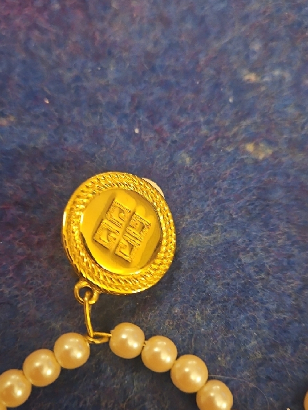 3 For $15 Gold-Tone Pearl Hoop Drop Clip On Earrings. - Picture 4 of 4